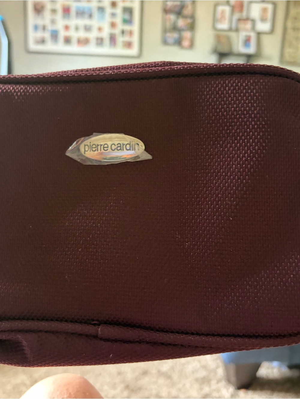Pierre Cardin Men's Burgundy Travel Toiletry Bag